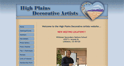 Desktop Screenshot of highplainsdecorativeartists.com