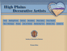 Tablet Screenshot of highplainsdecorativeartists.com